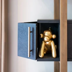 Wandkast hout en goud - Richmond Interiors Cambon