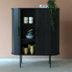 Wandkast zwart - Bodio Sway