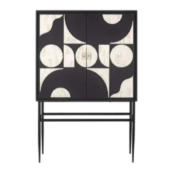 Wandkast zwart wit op hoge poten - Richmond Interiors Mendoza