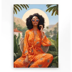 Wandkleed in frame - Urban Cotton Mia