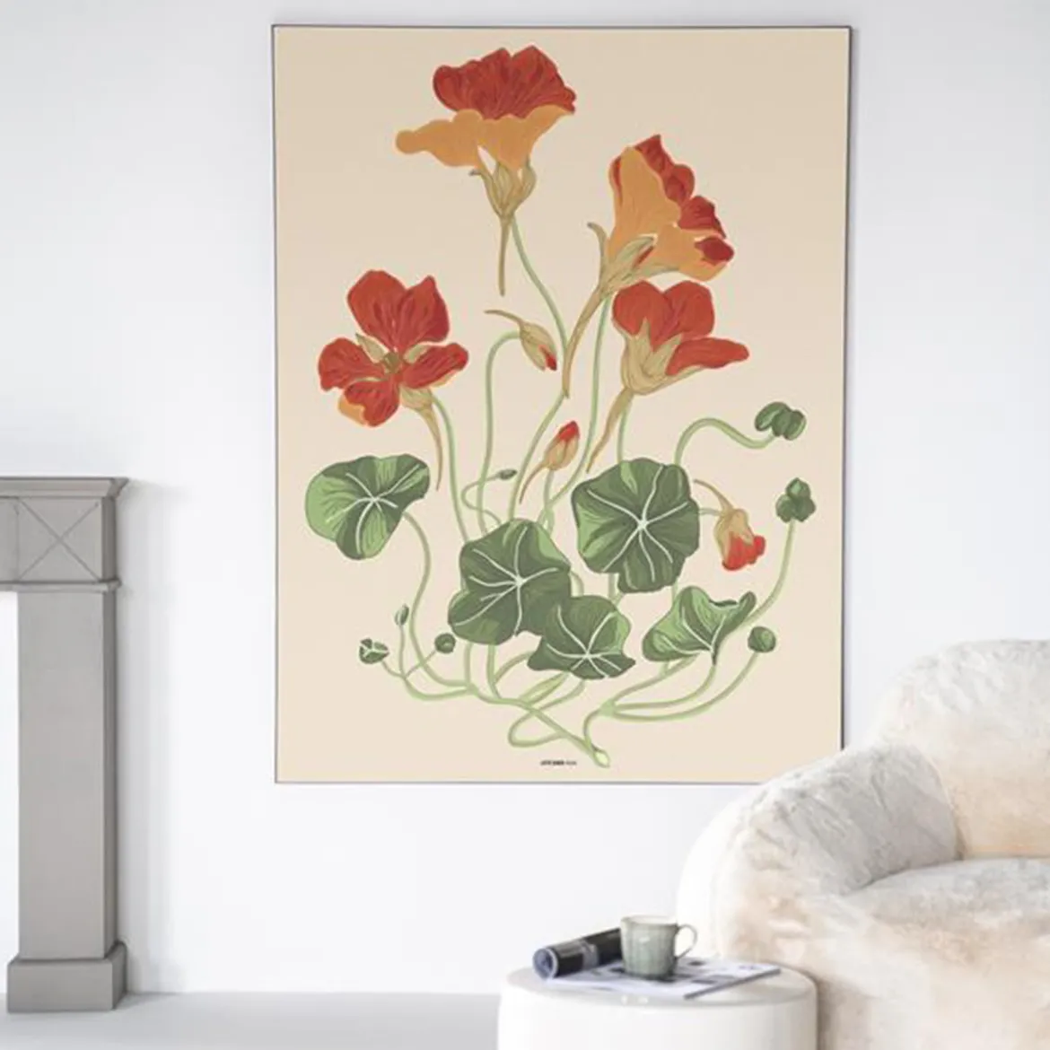 Wandkleed in frame - Urban Cotton La Cherry
