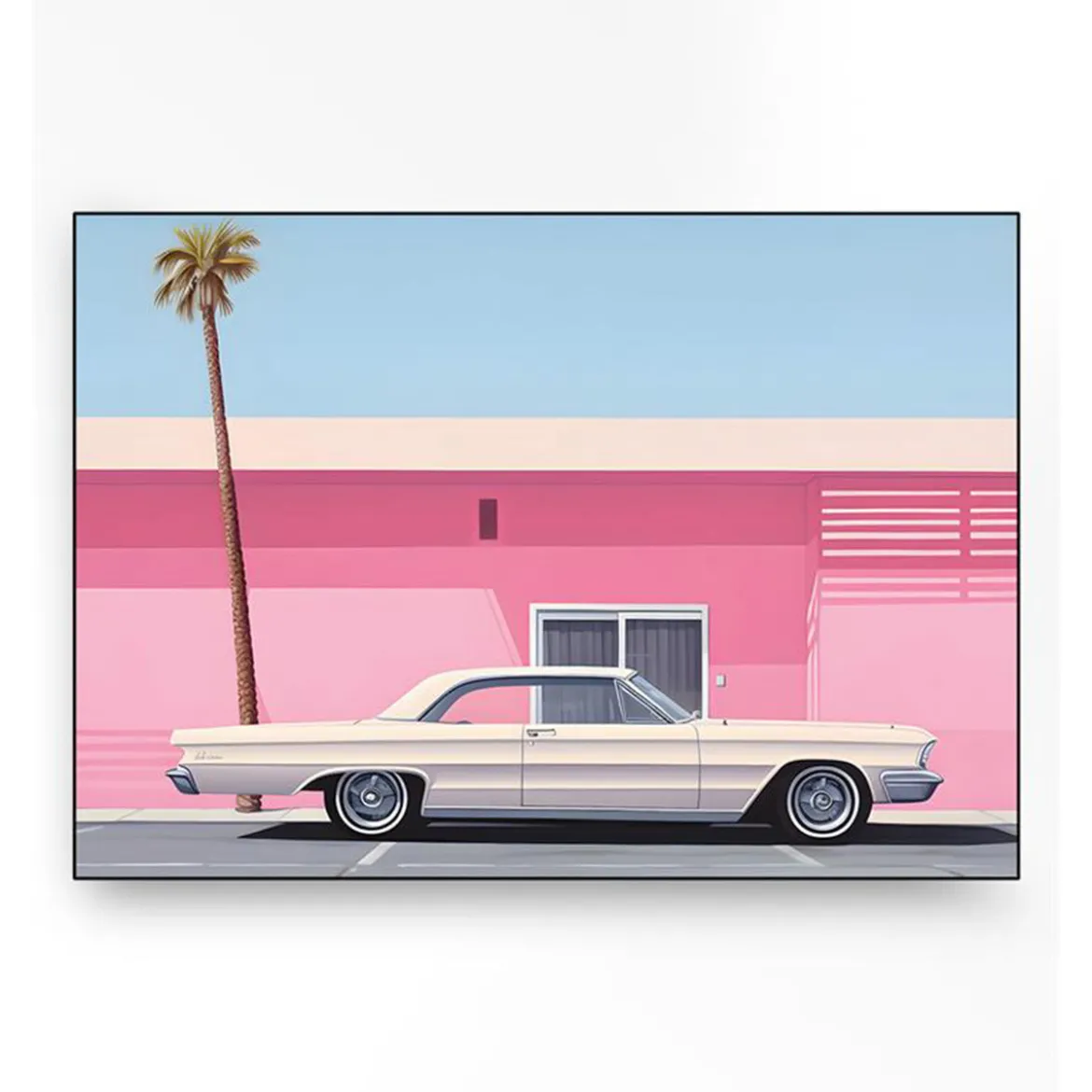 Wandkleed in frame - Urban Cotton Hammer