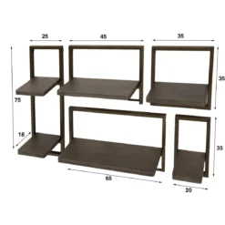 Wandschap set brons metaal - Giani Ferro