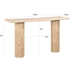 Wandtafel beige travertin marmer - Richmond Interiors Hampton