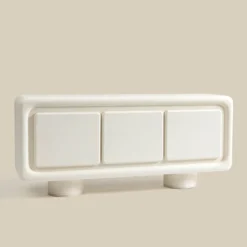 Wit dressoir organisch betonlook - Bodio Bali