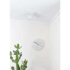 Witte klok van marmer - Zuiver Marble Time
