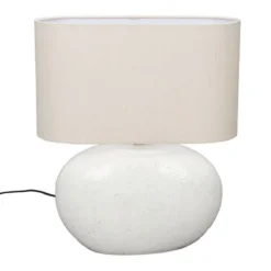 Witte tafellamp kiezel organisch - Dutchbone Hailey