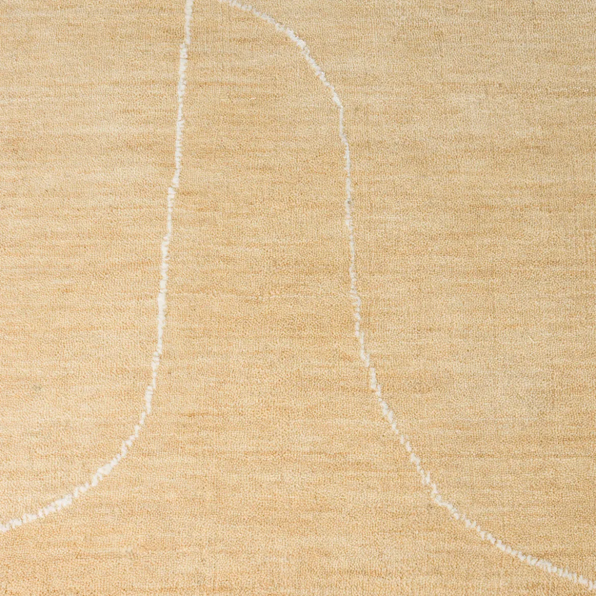Zacht vloerkleed laagpolig beige - Zuiver Doodle