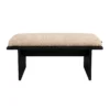 Zwart bankje met beige kussen - Dutchbone Shiho