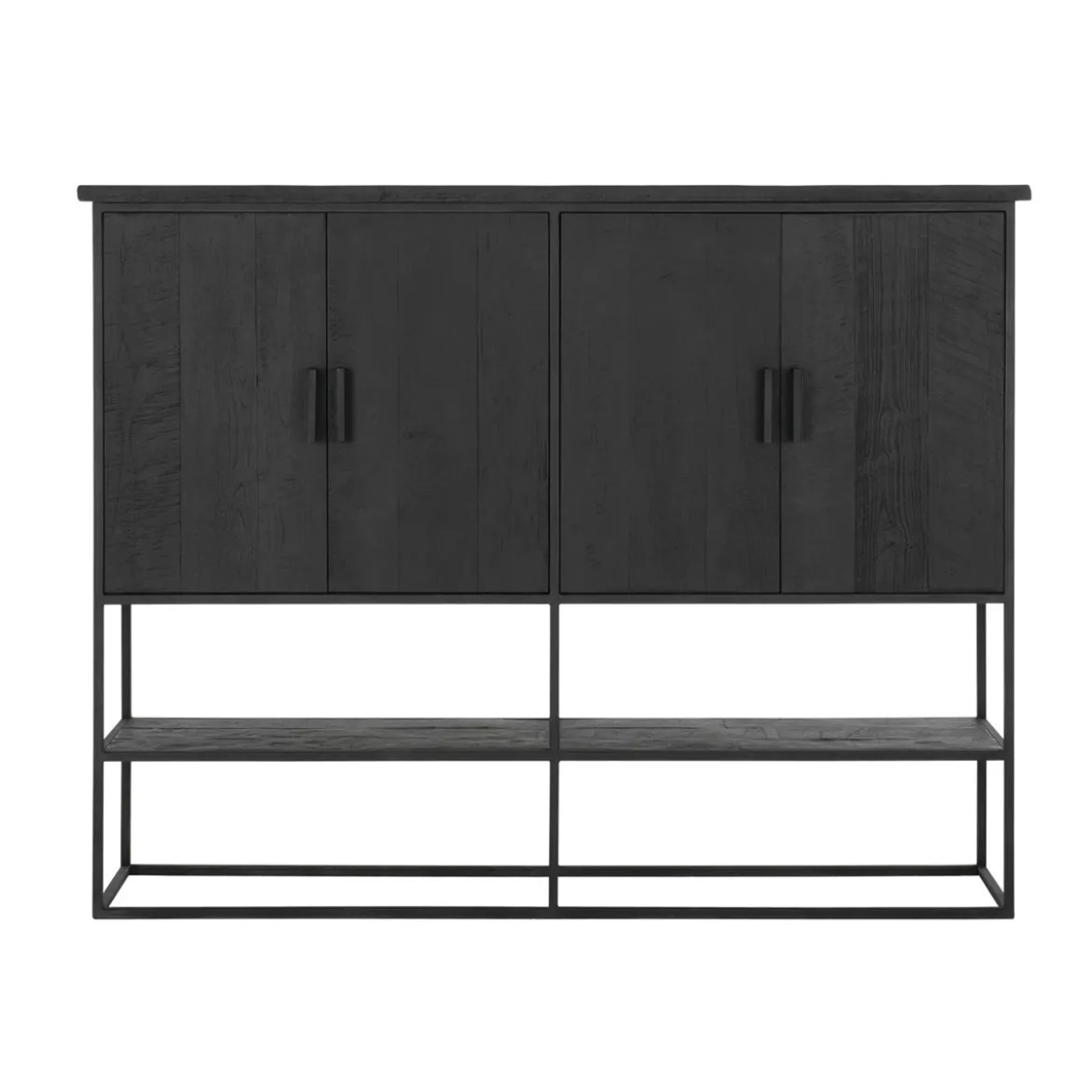 Zwarte bergkast teak Large - DTP Home Timeless Black Beam