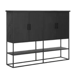 Zwarte bergkast teak Large - DTP Home Timeless Black Beam