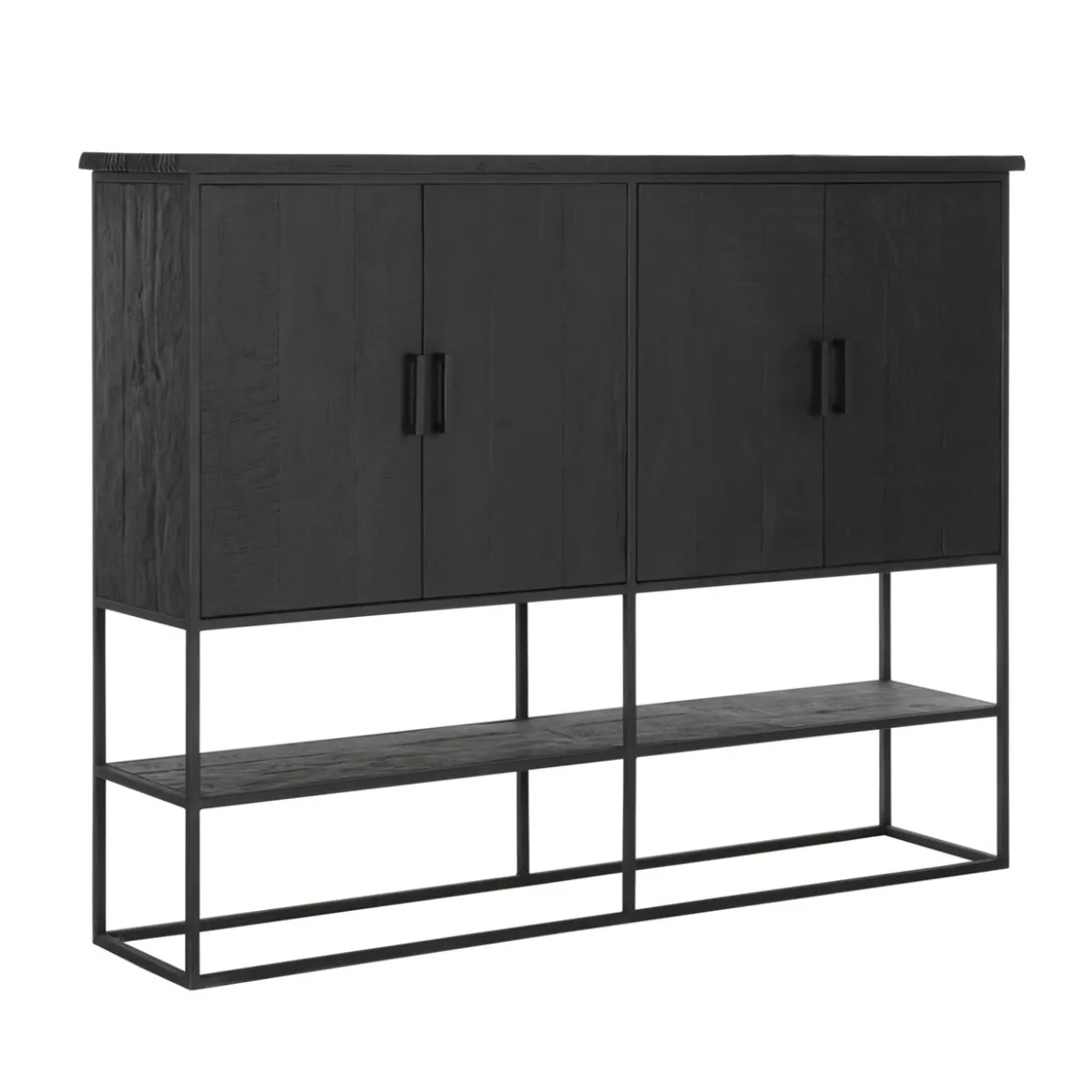 Zwarte bergkast teak Large - DTP Home Timeless Black Beam