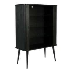 Zwarte design wandkast - Zuiver Barbier Black