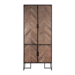 Zwarte kast met visgraat deuren - DTP Home Criss Cross