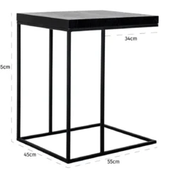 Zwarte laptoptafel eiken hout - Richmond Interiors Oakura