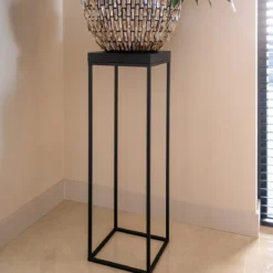 Zwarte plantenzuil eiken hout - Richmond Interiors Oakura