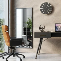 Zwarte spiegel met vakken - Kare Design Finestra