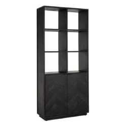 Zwarte vakkenkast met visgraat - Richmond Interiors Blackbone