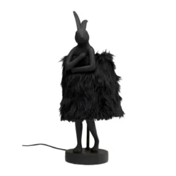Zwart konijn tafellamp bont - Kare Design Rabbit Fur Black