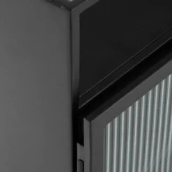 Zwart nachtkastje ribbelglas - Kave Home Trixie