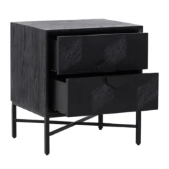 Zwart nachtkastje van hout - Richmond Interiors Blax