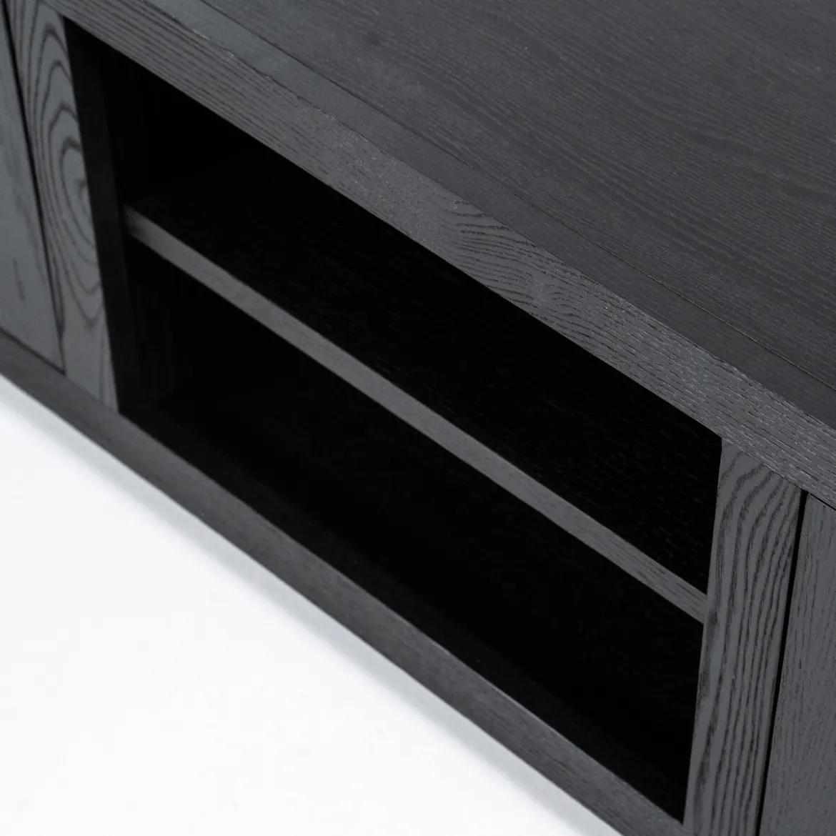 Zwart tv-meubel eiken 160 cm - Eleonora Helsinki