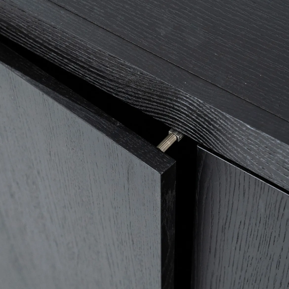 Zwart tv-meubel eiken 160 cm - Eleonora Helsinki