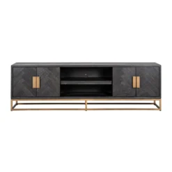 Zwart visgraat tv-meubel - Richmond Interiors Blackbone