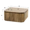 Zwevend nachtkastje hout ribbels - Giani Wave